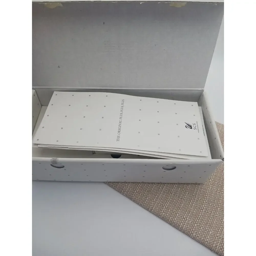Swarovski SCS Collectors Society Faceted Crystal Paperweight & Pin Swan Logo Box